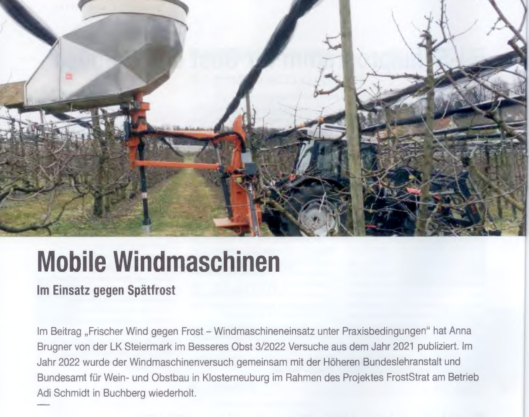 Vorschaubild Artikel Besseres Obst Forschung Windmaschine